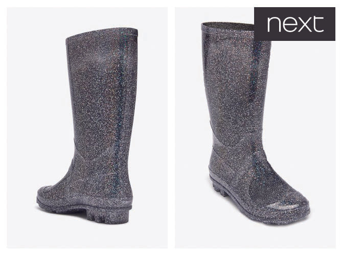 Silver on sale glitter wellies