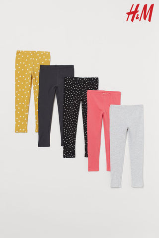 5-pack jersey leggings