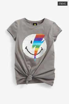 Smiley world sequins T-shirt