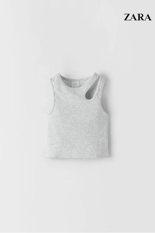 RIBBED CUT-OUT T-SHIRT