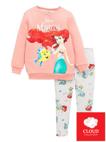 DISNEY Girls Disney Ariel 2 Piece Sweatshirt