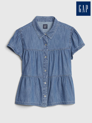 Kids Tiered Denim Shirt