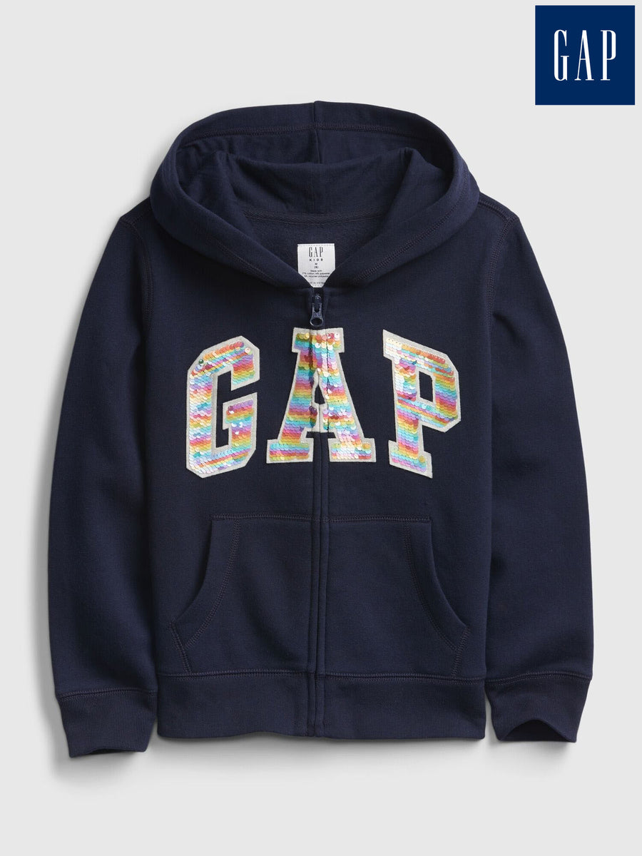 Kids Flippy Sequin Gap Logo Hoodie – cloudcollection4kids