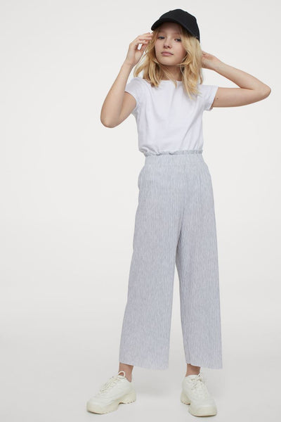 Wide jersey trousers